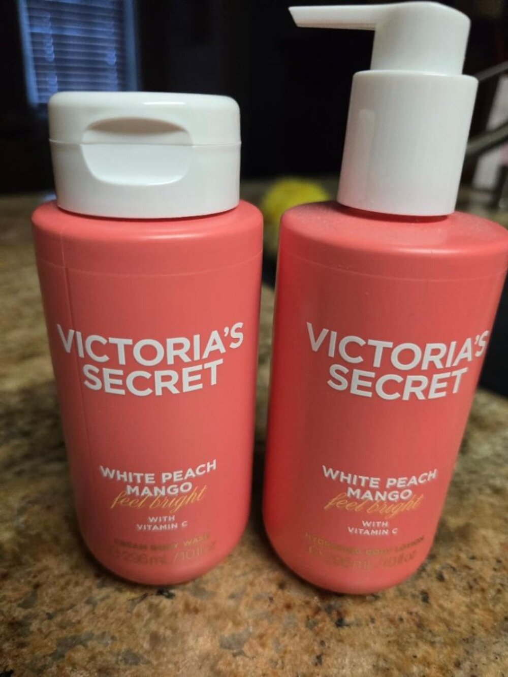 Victoria's Secret White Peach & Mango Body Wash and Lotion Set - NWT
